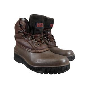 Sorel Shoes Womens 7 Boot Winter Snow Vintage Kaufman Leather Lace Up Lined Warm